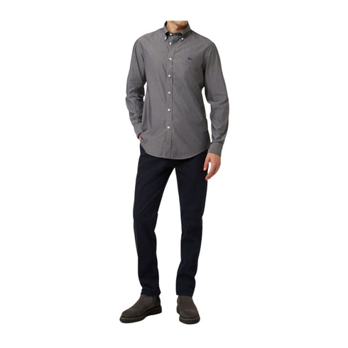 Harmont & Blaine Camicia casual Camicia Uomo con micropois Grigio scuro - Francavilla Moda